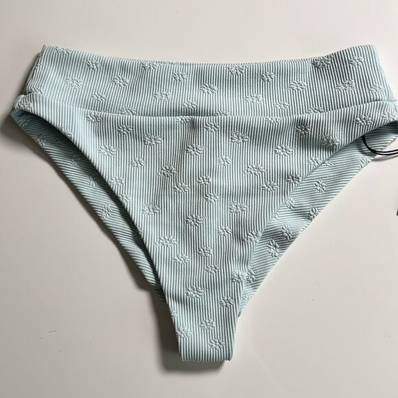 RVCA Women’s Floral High Rise Ribbed Bikini Bottom - Picture 4 of 10